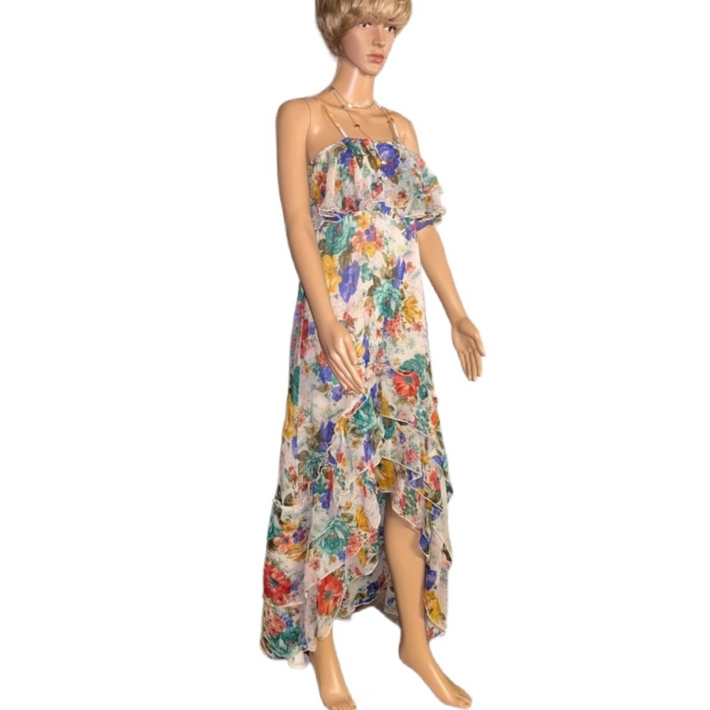 Milly ~ Women’s Medium ~ Multi-Colors ~ Floral ~ Maxi ~ Asymmetrical ~ Dress - Picture 3 of 16